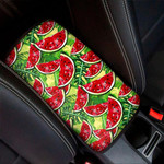 Tropical Leaves Watermelon Pattern Print Car Center Console Cover