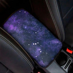 Dark Purple Galaxy Outer Space Print Car Center Console Cover