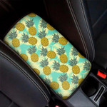 Tropical Vintage Pineapple Pattern Print Car Center Console Cover