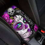 Pink Skull Girl Cool Style Printed Car Center Console Cover
