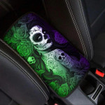 Purple Green Skull Girl Cool Style Printed Car Center Console Cover