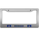 Pattern Of Flags Michigan State Car License Plate Frame