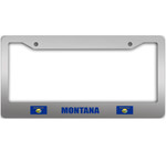 Pattern Of Flags Montana State Car License Plate Frame