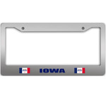 Pattern Of Flags Iowa State Car License Plate Frame