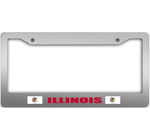Pattern Of Flags Illinois State Car License Plate Frame