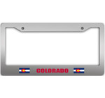 Pattern Of Flags Colorado State Car License Plate Frame