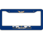 Pattern Of Flags New York State Custom Text Car License Plate Frame