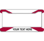 Pattern Of Flags Florida State Custom Text Car License Plate Frame