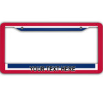 Pattern Of Flags Wyoming State Custom Text Car License Plate Frame