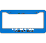 Pattern Of Flags Oklahoma State Custom Text Car License Plate Frame