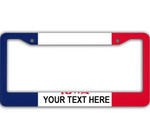 Pattern Of Flags Iowa State Custom Text Car License Plate Frame