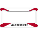 Pattern Of Flags Alabama State Custom Text Car License Plate Frame