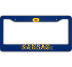 Pattern Of Flags Kansas State Custom Text Car License Plate Frame