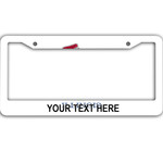 Pattern Of Flags Illinois State Custom Text Car License Plate Frame