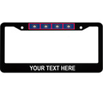Pattern Of 4 Flags Utah State Custom Text Car License Plate Frame