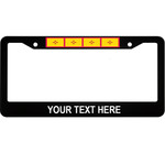 Pattern Of 4 Flags New Mexico State Custom Text Car License Plate Frame