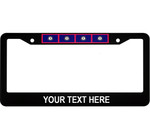 Pattern Of 4 Flags Kentucky State Custom Text Car License Plate Frame