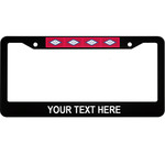 Pattern Of 4 Flags Arkansas State Custom Text Car License Plate Frame