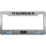 I Would Rather Be In Fiji Flag Pattern Car License Plate Frame