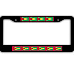 10 Flags Of Guyana Pattern Car License Plate Frame