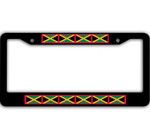 10 Flags Of Jamaica Pattern Car License Plate Frame