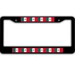 10 Flags Of Mexico Pattern Car License Plate Frame