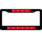 10 Flags Of Turkey Pattern Car License Plate Frame