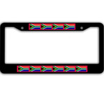 10 Flags Of South Africa Pattern Car License Plate Frame