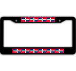 10 Flags Of The Dominican Republic Pattern Car License Plate Frame
