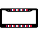 10 Flags Of France Pattern Car License Plate Frame
