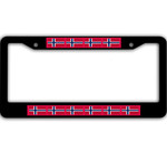 10 Flags Of Norway Pattern Car License Plate Frame