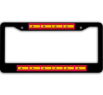 10 Flags Of Spain Pattern Car License Plate Frame
