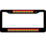 10 Flags Of Ghana Pattern Car License Plate Frame