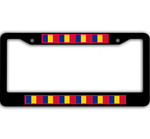 10 Flags Of Romania Pattern Car License Plate Frame