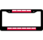 10 Flags Of Poland Pattern Car License Plate Frame