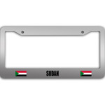 2 Flags Of Sudan Pattern National Flag Car License Plate Frame