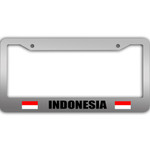 2 Flags Of Indonesia Pattern National Flag Car License Plate Frame