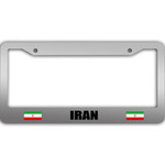 2 Flags Of Iran Pattern National Flag Car License Plate Frame