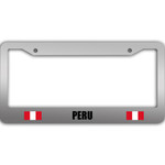 2 Flags Of Peru Pattern National Flag Car License Plate Frame