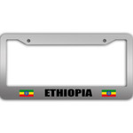 2 Flags Of Ethiopia Pattern National Flag Car License Plate Frame