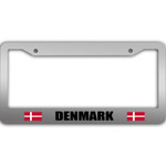 2 Flags Of Denmark Pattern National Flag Car License Plate Frame