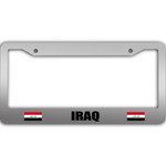 2 Flags Of Iraq Pattern National Flag Car License Plate Frame