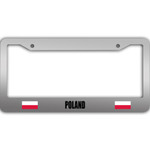 2 Flags Of Poland Pattern National Flag Car License Plate Frame