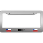 2 Flags Of Chile Pattern National Flag Car License Plate Frame
