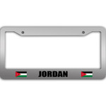 2 Flags Of Jordan Pattern National Flag Car License Plate Frame