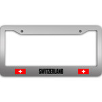 2 Flags Of Switzerland Pattern National Flag Car License Plate Frame