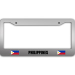 2 Flags Of The Philippines Pattern National Flag Car License Plate Frame