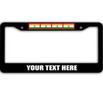 4 Flags Of India Pattern Custom Text Car License Plate Frame