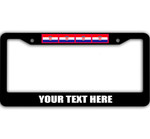 4 Flags Of Croatia Pattern Custom Text Car License Plate Frame