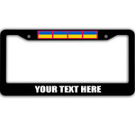 4 Flags Of Ukraine Pattern Custom Text Car License Plate Frame